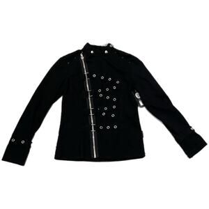 Tripp NYC Gothic Black Buckled Cyber Jacket